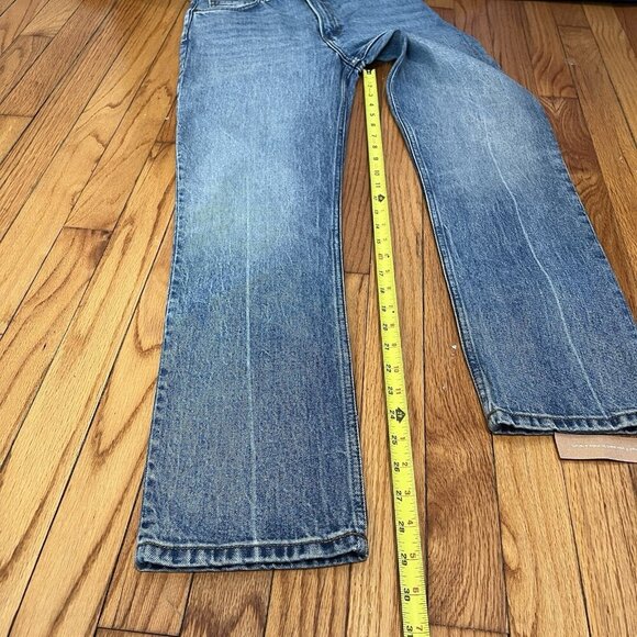 Reformation NWT Liza Ultra High Rise Straight Jeans in Malta Blue Size 26 - Picture 7 of 9